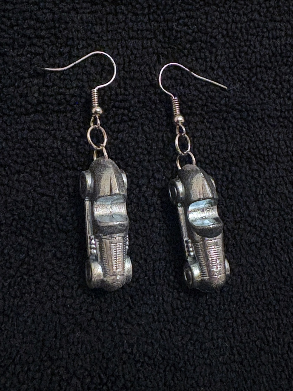 Vintage Upcycled Monopoly Car Token Dangle Earrings